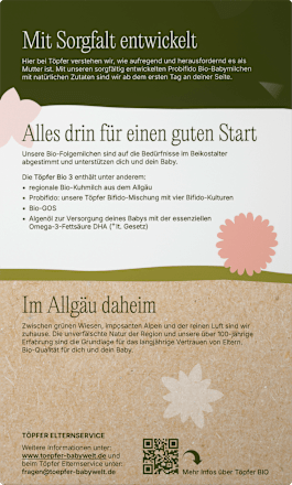Folgemilch 3 ab dem 10. Monat Töpfer