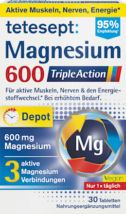 Magnesium 600 Triple Action Tabletten 30 St tetesept