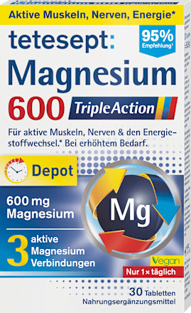 Magnesium 600 Triple Action Tabletten 30 St tetesept