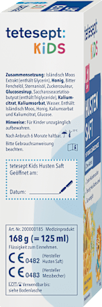 Hustensaft Kids Honig & Isländisch Moos tetesept