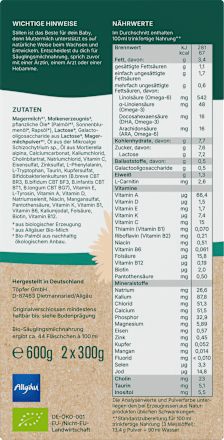 Folgemilch 2 nach dem 6. Monat Töpfer