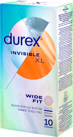 Prezerwatywy lateksowe Invisible XL Powiększone Durex