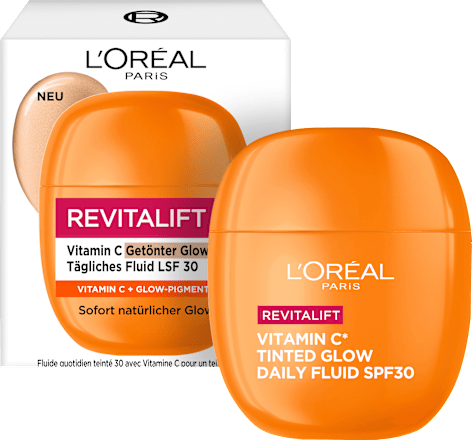 Gesichtscreme Vitamin C getönter Glow tägliches Fluid LSF 30 L'ORÉAL PARiS REVITALIFT
