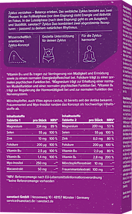 Zyklus Duo Tabletten 30 St sanotact