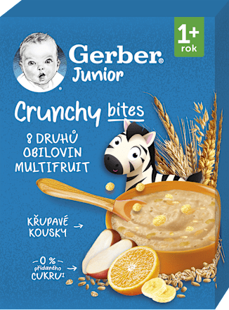 Junior nemliečna kaša ovocná s chrumkavými kúskami Gerber