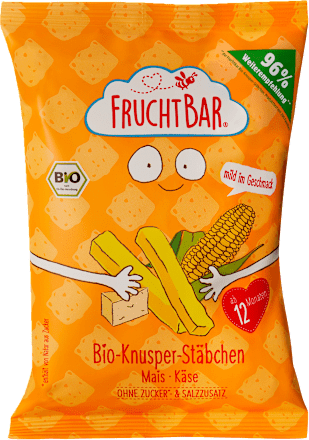 bio kukuřičné křupky s příchutí sýra FruchtBar