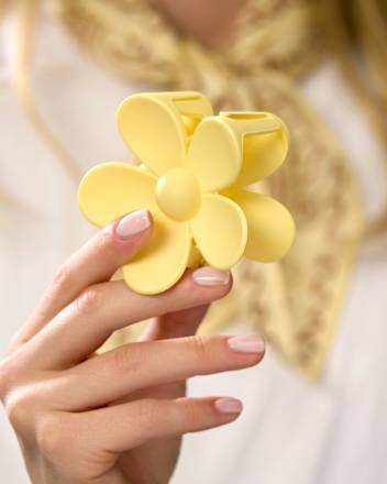 Haarklammer Blume, gelb ebelin
