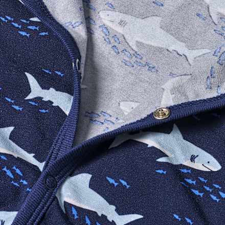 Schlafanzug mit Haifisch-Muster, blau, Gr. 62/68 ALANA