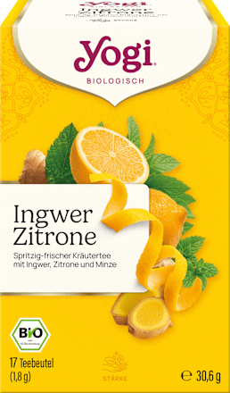 Kräutertee Ingwer, Zitronenschale & Minze (17 Beutel) YOGI TEA