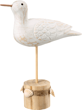 Holzmöwe auf Sockel mit Muscheln Dekorieren & Einrichten
