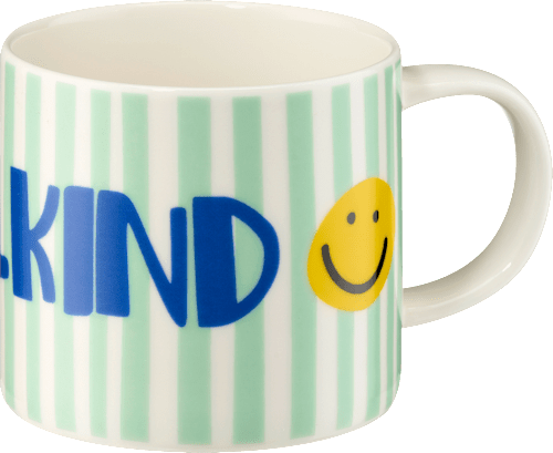 Trinkbecher aus Keramik Schulkind, blau/mint (300 ml) BOLTZE