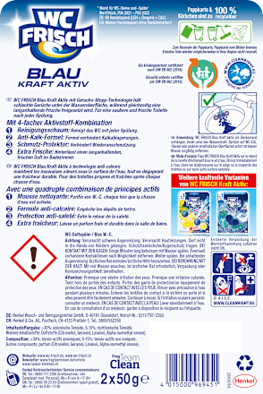 WC-Stein Blau Kraft Aktiv Blütenfrische WC-Frisch