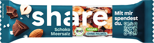 Nussriegel, Schoko Meersalz share