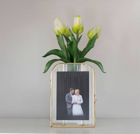 Vase mit Foto  Paradies