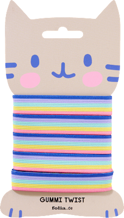 Gummi-Twist Rainbow, mehrfarbig (21,5x11,5x1,5 cm) folia