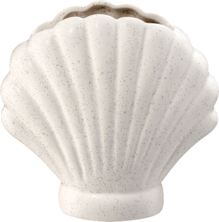 Vase Dolomit Muschel, weiß (12,5 cm) Dekorieren & Einrichten