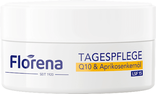 Gesichtscreme Q10 & Aprikosenkernöl Anti-Falten & Elastizität, LSF 15 Florena