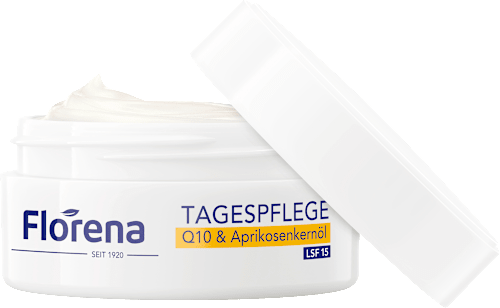 Gesichtscreme Q10 & Aprikosenkernöl Anti-Falten & Elastizität, LSF 15 Florena