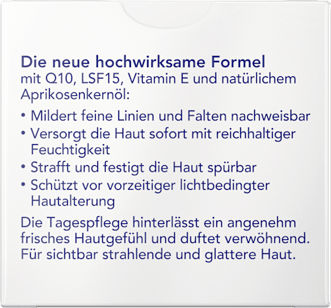 Gesichtscreme Q10 & Aprikosenkernöl Anti-Falten & Elastizität, LSF 15 Florena