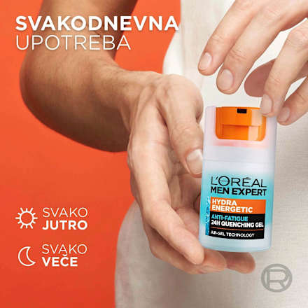 HYDRA ENERGETIC 24 QUENCHING gel za lice L'ORÉAL PARiS MEN EXPERT