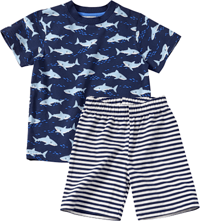 Schlafanzug mit Haifisch-Muster, blau, Gr. 134/140 ALANA