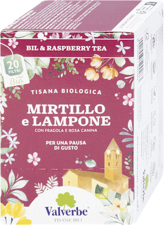Tisana biologica MIRTILLO E LAMPONE Valverbe