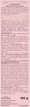 Toner do włosów Ultra Color Rose latte/Różane latte JOANNA