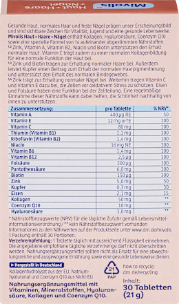 Tablety Pokožka + vlasy + nechty Mivolis