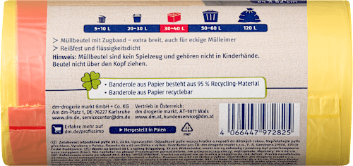 Müllbeutel 35 l mit Zugband Profissimo