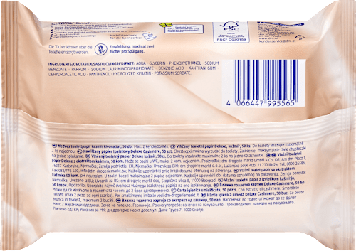 Feuchtes Toilettenpapier Deluxe Cashmere Sanft&Sicher