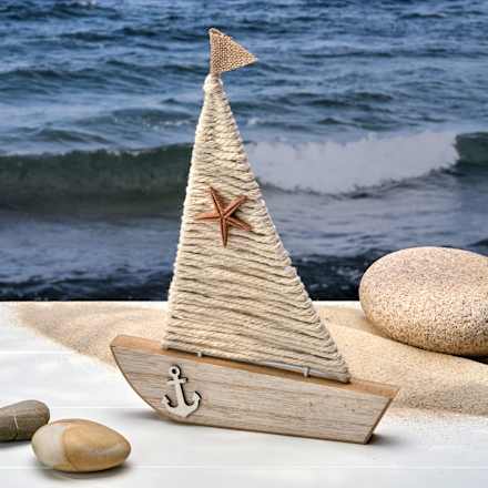 Segelboot aus Holz, beige BRAUNS-HEITMANN