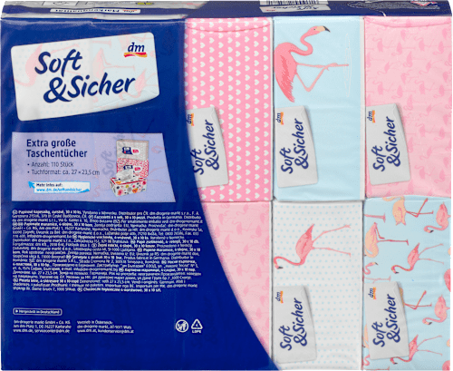 Taschentücher Classic 4-lagig sortiert Soft&Sicher