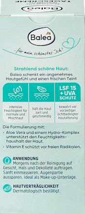 Хидратиращ дневен крем за лице Aloe Vera SPF 15 Balea