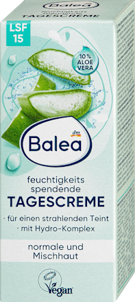 Хидратиращ дневен крем за лице Aloe Vera SPF 15 Balea