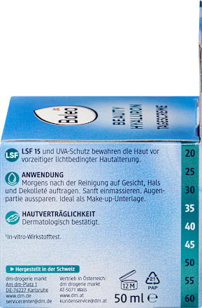 Gesichtscreme Hyaluron Beauty LSF 15 Balea