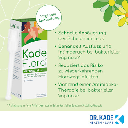 KadeFlora Milchsäurekur zur vaginalen Anwendung – Einmal-Applikatoren KadeFlora