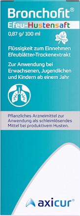 Bronchofit Efeu-Hustensaft 8,7 mg/ml Efeublätter-Trockenextrakt Bronchofit