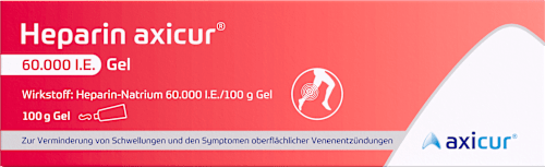 Heparin axicur, Heparin-Natrium 60.000 I.E./100g Gel axicur