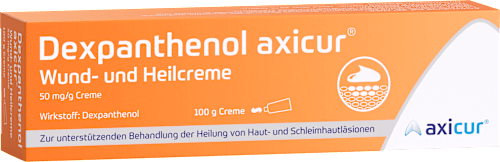 Dexpanthenol axicur, Wund- und Heilcreme, 50 mg/g Creme Dexpanthenol axicur