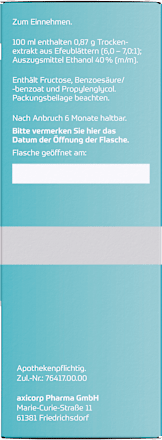 Bronchofit Efeu-Hustensaft 8,7 mg/ml Efeublätter-Trockenextrakt Bronchofit