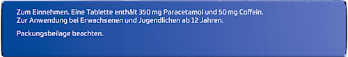 Paracetamol plus Coffein axicur 350 mg / 50 mg Tabletten axicur