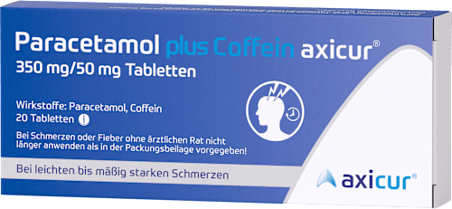 Paracetamol plus Coffein axicur 350 mg / 50 mg Tabletten axicur