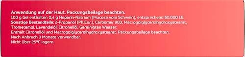 Heparin axicur, Heparin-Natrium 60.000 I.E./100g Gel axicur