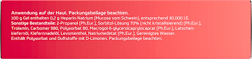 Heparin axicur, Heparin-Natrium 30.000 I.E./100g Gel axicur