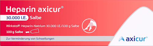 Heparin axicur, Heparin-Natrium 30.000 I.E./100g Salbe axicur