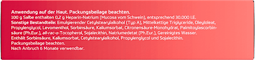 Heparin axicur, Heparin-Natrium 30.000 I.E./100g Salbe axicur