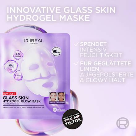 Gesichtsmaske Glass Skin Hydrogel Glow Mask Multipack L'ORÉAL PARiS