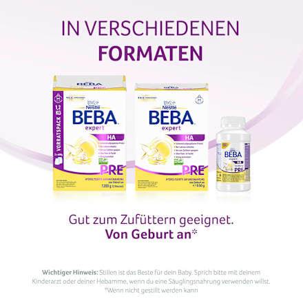 Anfangsmilch Expert HA Pre von Geburt an Nestlé BEBA