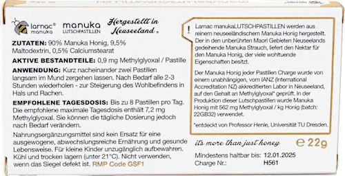Manuka Lutschpastillen MGO 500+ Larnac