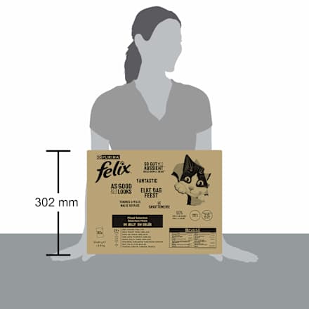 Fantastic kapsičky pro kočky hovězí, kuře, tuňák, treska v želé 80x85g Felix
